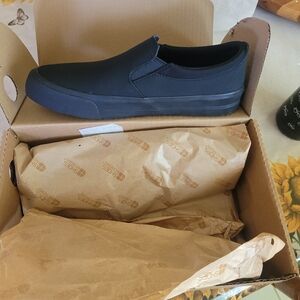 Shoes For Crews Black Slip-On Loafers